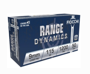 Fiocchi Range Dynamics 9mm 115GR FMJ 500 rounds