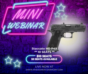 ***MINI WEBINAR*** 10 SEATS TO Staccato HD P4X 2/10