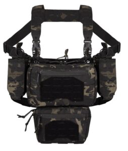 Rapid Assault Tactical Molle Chest Rig Black Camo