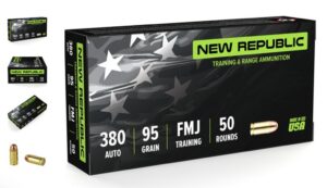New Republic Training and Range 380 ACP Ammo 95 Grain FMJ 500rds