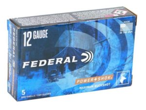 Federal Power-Shok 12 Gauge Ammo 2-3/4″ 00 Buckshot 9 Pellets 100rds