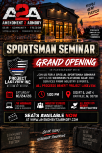 PROJECT LAKEVIEW PRESENTS: ANNUAL SPORTSMAN SEMINAR/ GRAND OPENING (IN-PERSON EVENT)