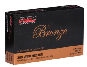 PMC Bronze 308 Winchester Ammo 147 Grain Full Metal Jacket 100 Rds